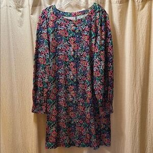 Lilly Pulitzer Red Pink Bishop Sleeve Sundress